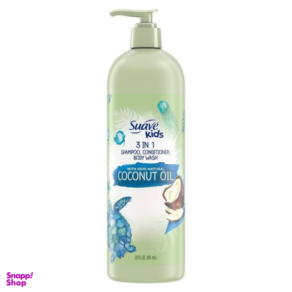 شامپو سه کاره کودک سواو مدل Coconut Oil حجم 591 میلی لیتر