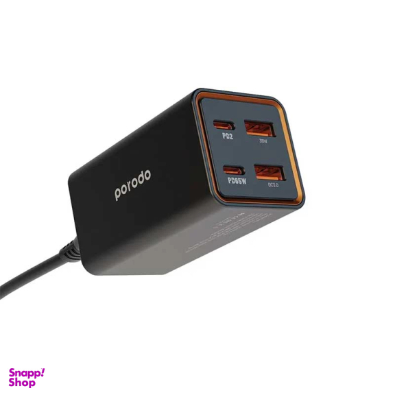 آداپتور شارژر رومیزی 4 پورت پرودو مدل GaN Desktop Charger PD 65W PD-FWCH014-BK