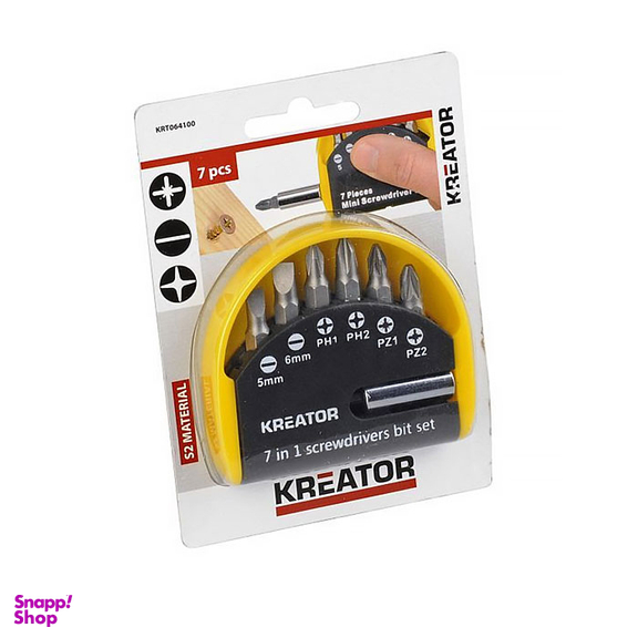 سر پیچگوشتی 25 میلی متر کریتور مدل KRT064100 مجموعه 7 عددی