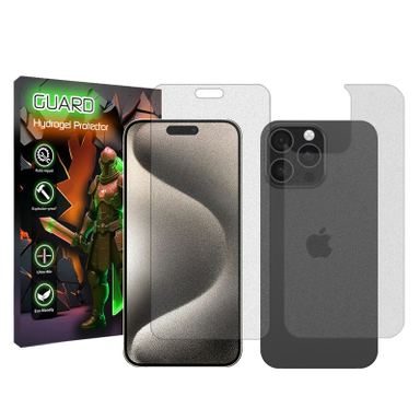 محافظ صفحه نمایش مات گارد مدل Tough مناسب گوشی موبایل اپل iPhone 15 Pro Max به همراه محافظ پشت گوشی