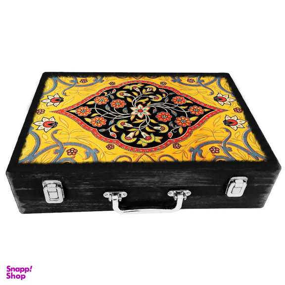 جعبه هدیه مدل چمدان طرح کاشی کد WSL579
