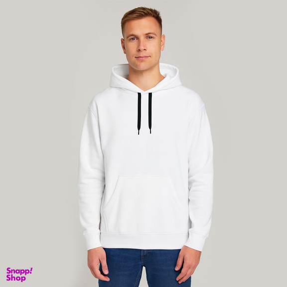 هودی مردانه مدل ساده رنگ سفید