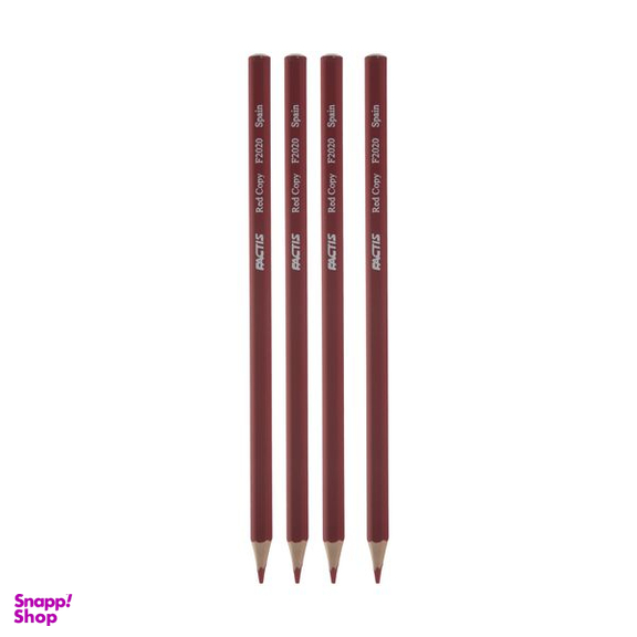مداد قرمز فکتیس مدل Red Copy کد F20 بسته 4 عددی
