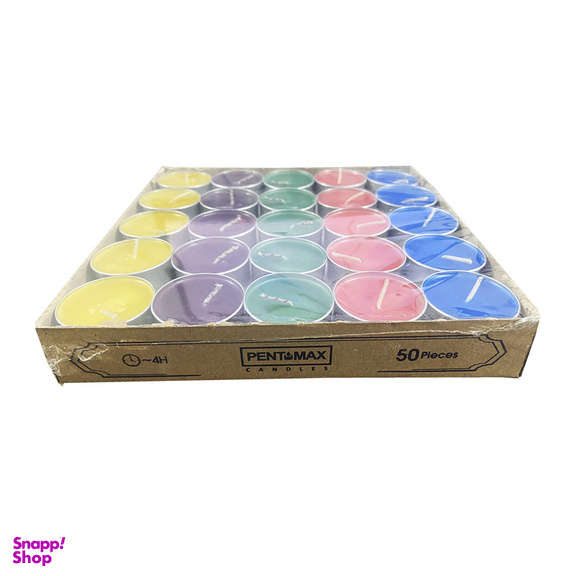 شمع وارمر پنت مکس مدل رنگی Colorfull مجموعه 50 عددی