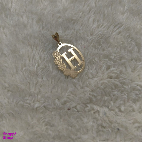 آویز گردنبند طلا 18 عیار زنانه وی وی گلد گالری مدل حروف لاتین H کد va1991