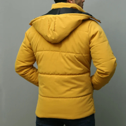 کاپشن مردانه سارزی مدل خط پهن کد 18567276 رنگ زرد