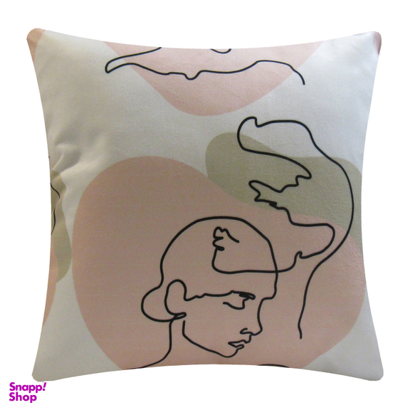 کاور کوسن هوم اند لایف مدل پاپریک طرح چهره زن و مرد