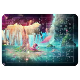 پازل 54 تکه اطلس آبی طرح کارتون یونیکورن مدل P1550