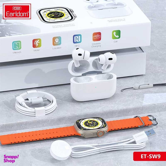 ساعت هوشمند ارلدام مدل ET-SW9 به همراه ایرفون بلوتوثی AirPod 2 Pro