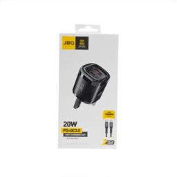 شارژر دیواری 20 وات جی بی کیو مدل HC-DP15 C-L به همراه کابل Lightning به Type-C