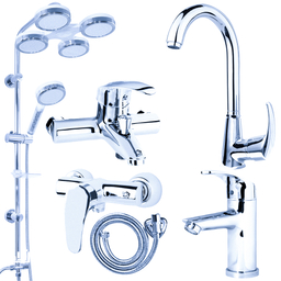 ست شیرآلات اهرمی اندیکا مدل پریا کد 68 مجموعه 6 عددی