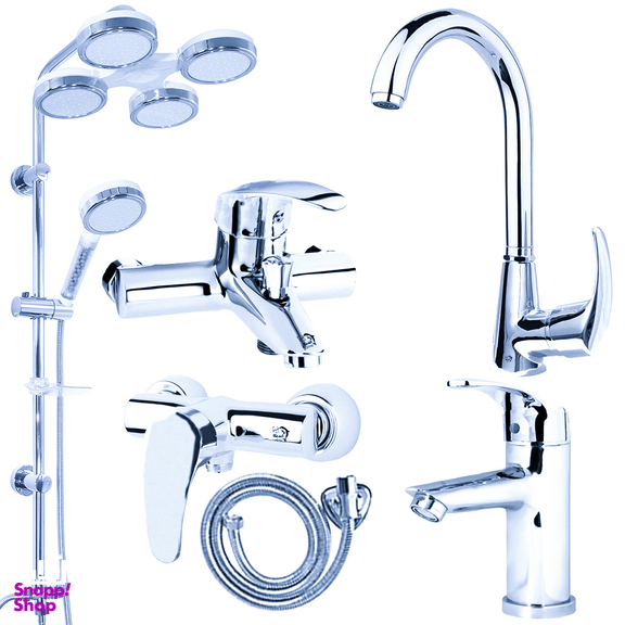 ست شیرآلات اهرمی اندیکا مدل پریا کد 68 مجموعه 6 عددی