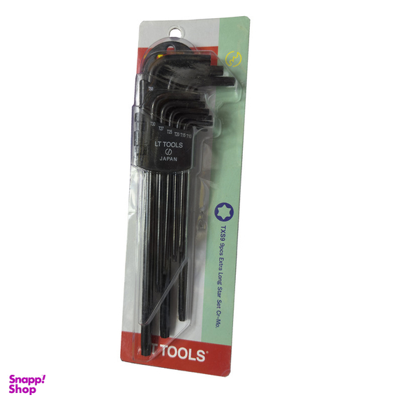 آچار آلن لایت مدل فوق بلند کد SMT-LIGHT-JAPAN--EXTRA LONG-T10-T50 مجموعه 9 عددی