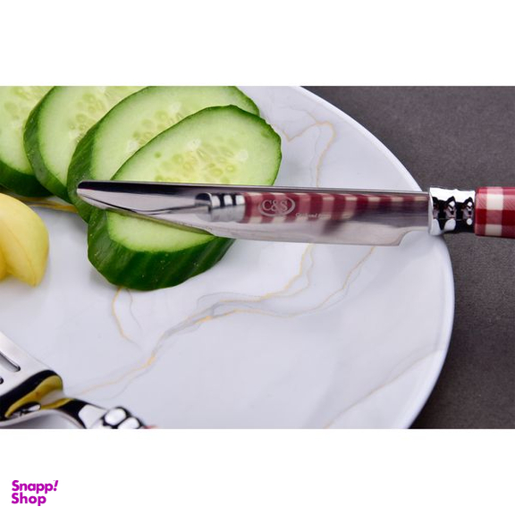 سرویس قاشق و چنگال 31 پارچه سی اند اس مدل شطرنجی