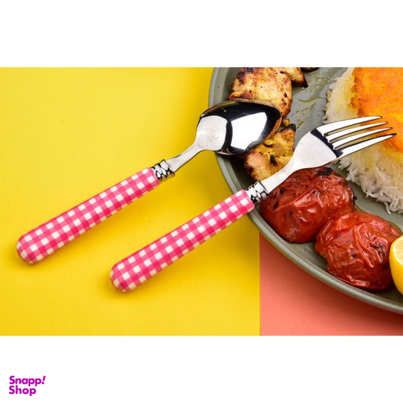 سرویس قاشق و چنگال 31 پارچه سی اند اس مدل شطرنجی
