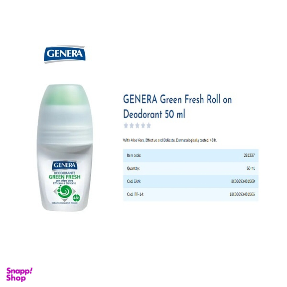 رول ضد تعریق زنانه جنرا مدل Green Fresh حجم 50 میلی لیتر