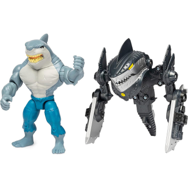 اکشن فیگور اسپین مستر مدل batman طرح king shark mega gear مجموعه 2 عددی