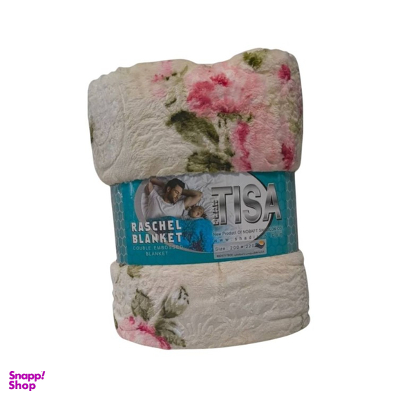 پتو دو نفره تیسا مدل گلدار ژله ای سایز 200×220 سانتی متر