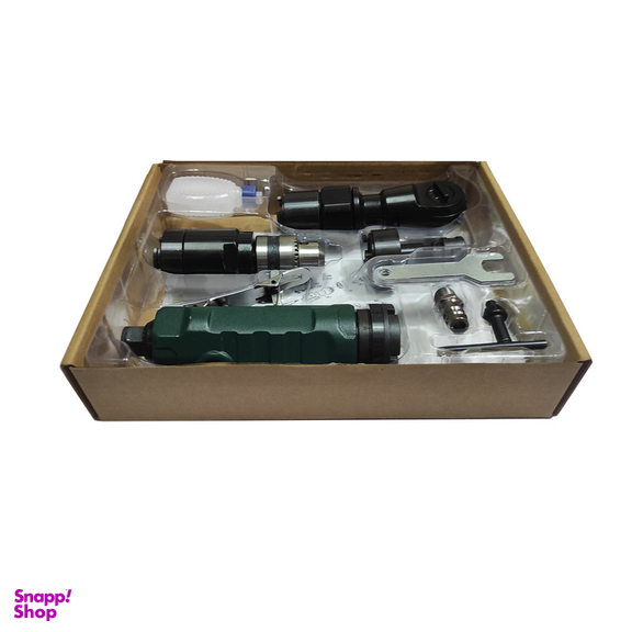 آچار جغجغه ای بادی تاپکس مدل SMT-TOPEX-3IN1 به همراه دریل و فرز انگشتی