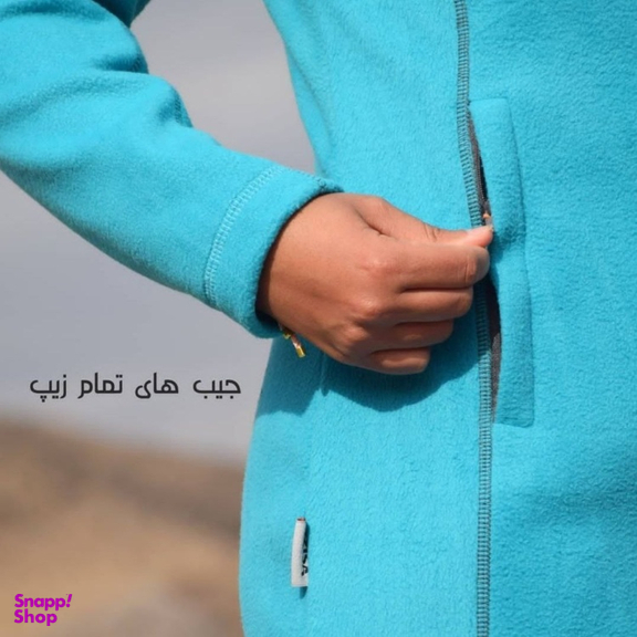 سویشرت زنانه ریسا مدل دورو پلار کد 3737 رنگ فیروزه ای
