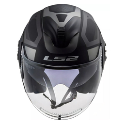 کلاه کاسکت ال اس تو مدل OF570 Matt Black Titanium به همراه کاور