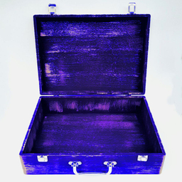 جعبه هدیه چوبی مدل چمدان طرح مونالیزا کد WSL532