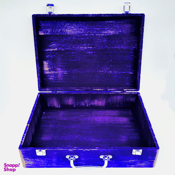 جعبه هدیه چوبی مدل چمدان طرح مونالیزا کد WSL532