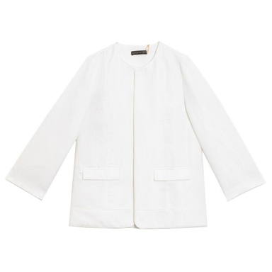 کت زنانه برنس مدل آلاله رنگ شیری