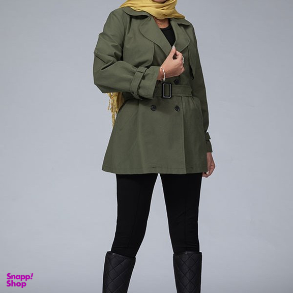بارانی زنانه برنس مدل ژربا رنگ سبز