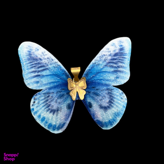 نیم ست طلا 18 عیار دخترانه وی وی گلد گالری مدل پروانه ای 6061