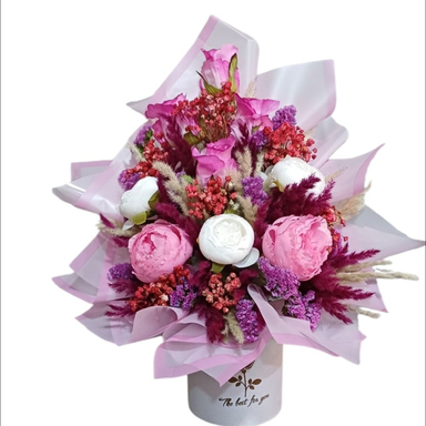 باکس گل مصنوعی کد 68 رنگ صورتی