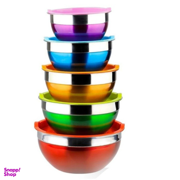 لگن آشپزخانه استیل مدل s105c مجموعه 5 عددی