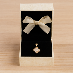 پلاک طلا 18 عیار زنانه اپال گلد مدل ونکلیف کد G0201 رنگ سفید