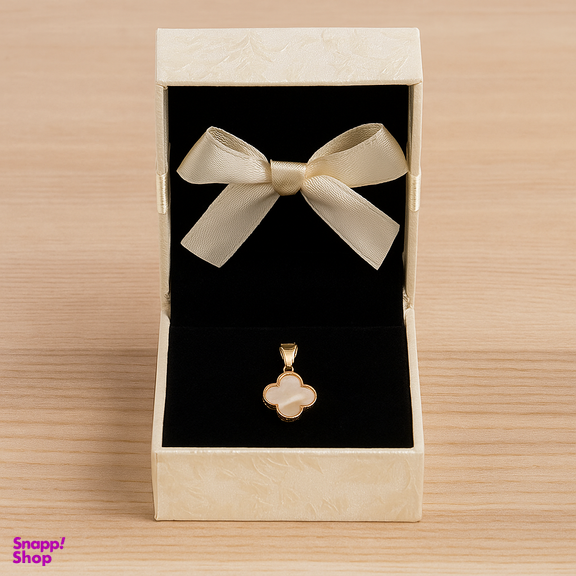 پلاک طلا 18 عیار زنانه اپال گلد مدل ونکلیف کد G0201 رنگ سفید