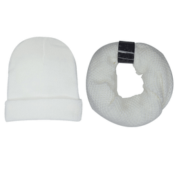 شال و کلاه بافت مدل shk144 رنگ سفید