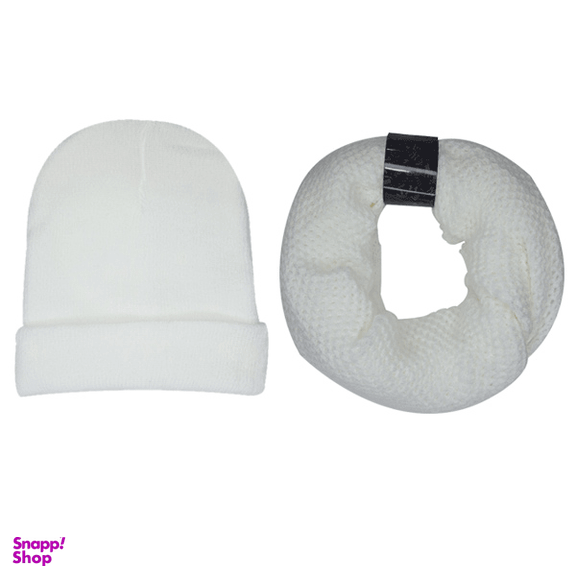 شال و کلاه بافت مدل shk144 رنگ سفید