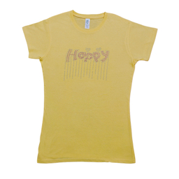تیشرت زنانه مدل happy yellow
