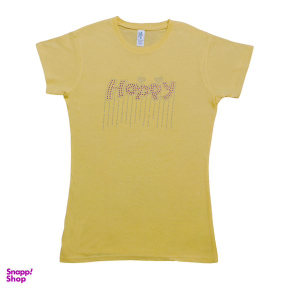 تیشرت زنانه مدل happy yellow