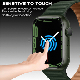 محافظ صفحه نمایش بوف مدل FullGlue-Flexible مناسب برای اپل واچ 45 میلی متری