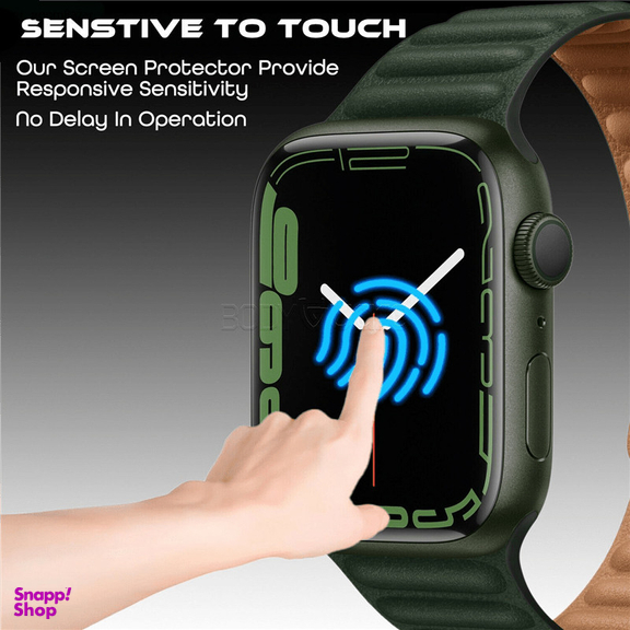 محافظ صفحه نمایش بوف مدل FullGlue-Flexible مناسب برای اپل واچ 45 میلی متری