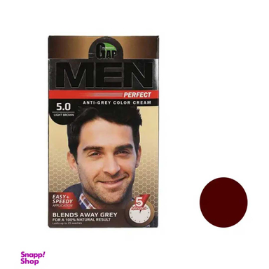 کیت رنگ مو مردانه گپ سری Men Perfect شماره 5.0 رنگ قهوه ای روشن حجم 50 میلی لیتر