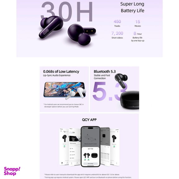 ایرفون بلوتوثی کیو سی وای مدل T13X