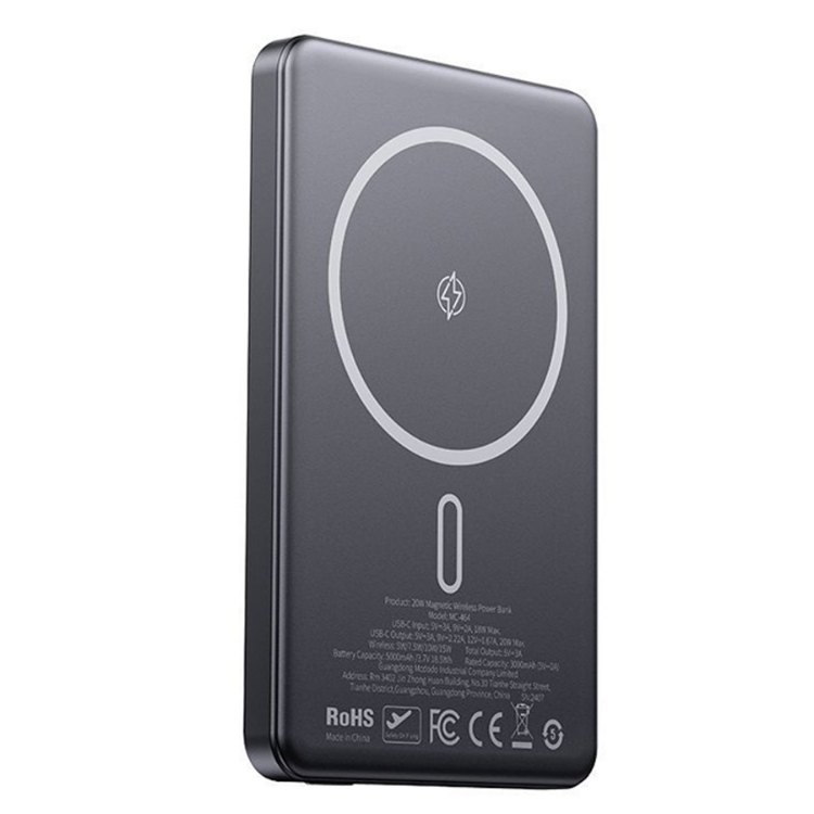 پاوربانک مغناطیسی 20 وات مک دودو مدل Metal Ultra-Thin ظرفیت 5000 میلی آمپر