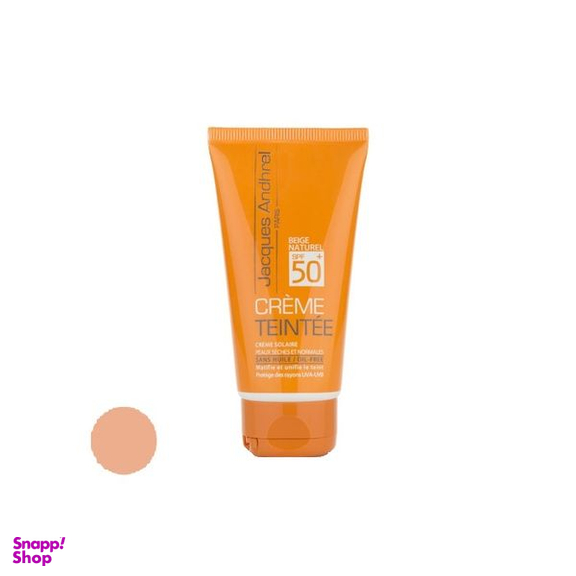 کرم ضد آفتاب رنگی ژاک اندرل پاریس با SPF 50 مدل TIN01 مناسب برای پوست خشک حجم 50 میلی لیتر