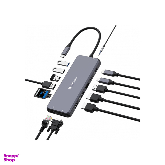 هاب Type-C چند پورت ورباتیم مدل CMH-14