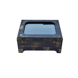 جعبه چوبی محک طرح کهنه کاری زغالی کد 962515