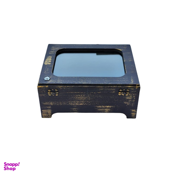 جعبه چوبی محک طرح کهنه کاری زغالی کد 962515