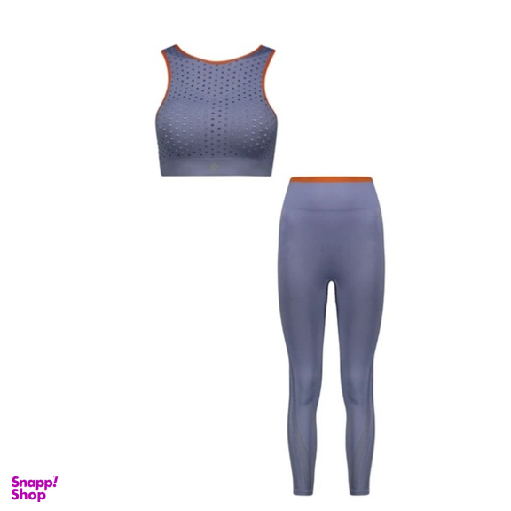 ست نیم تنه کراپ و لگینگ ورزشی زنانه دریم اسلیم کد T795796 رنگ آبی بنفش