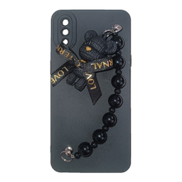قاب گوشی موبایل مدل خرسی همراه با بند آویز مرواریدی کد 111 مناسب سامسونگ Galaxy A10S