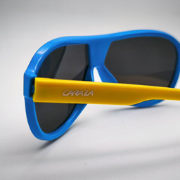 عینک آفتابی بچگانه کارازا مدل خلبانی پیوسته کد S895_c5 رنگ آبی زرد